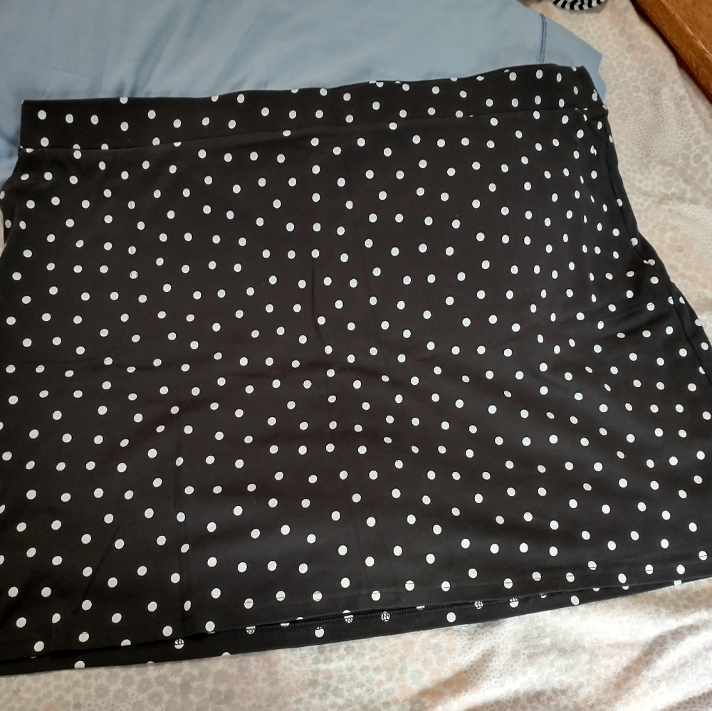 Croft & Barrow Polka Dot Mini Skirt Size 3X NWOT